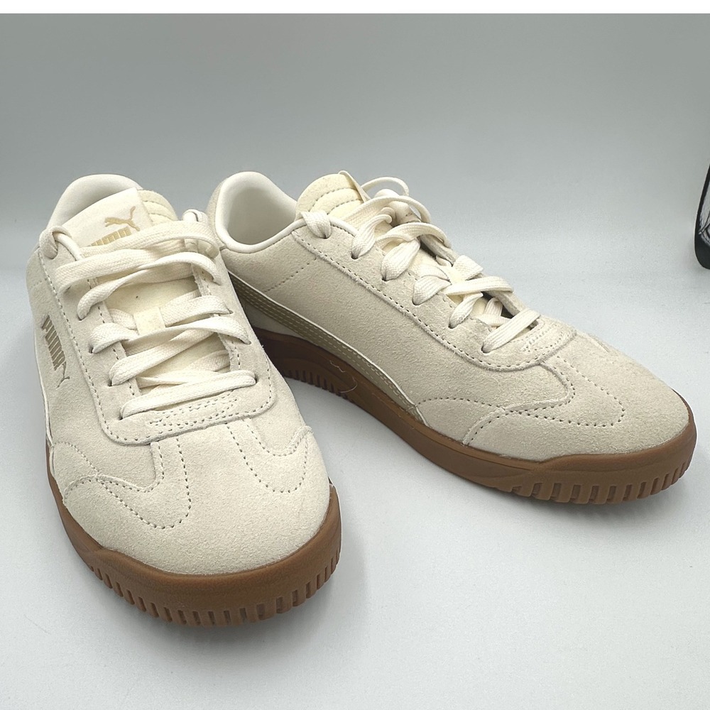 Puma Minimalist Clean Girl Womens US 6.5 Ivory Suede Fashion Sneakers 399482-05